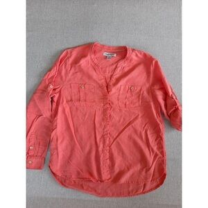 Tommy Bahama Coral-Pink Long-Sleeve Button Down